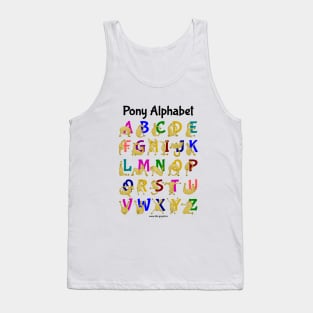 Pony Alphabet Chart, Colourful Tank Top